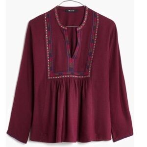 Burgundy Madewell top
